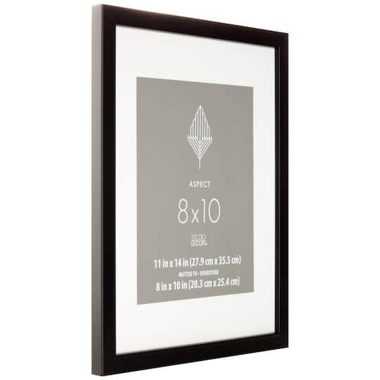 Aspect Black Frame with Mat by Studio Décor